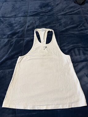 Gymshark men’s White Racerback Tank Top